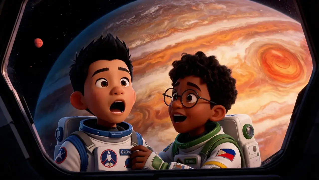 Illustration for The Red Planet and the Giant